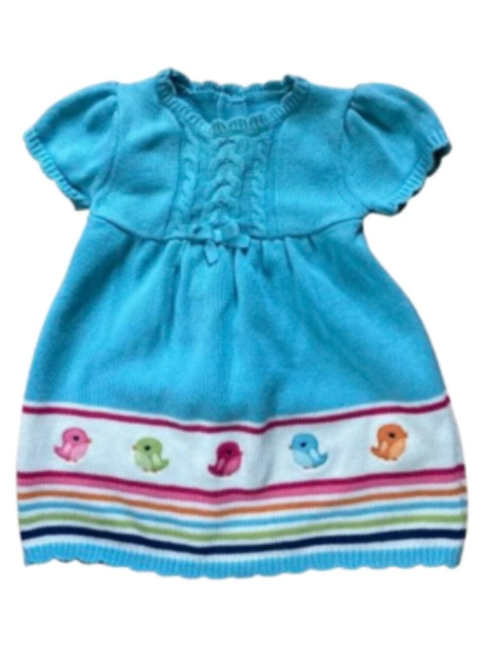 Gymboree Baby Girl's Knit Sweater Dress Embroidered Short Sleeve, 12-18 months